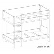 Medium height bunk bed with front ladder